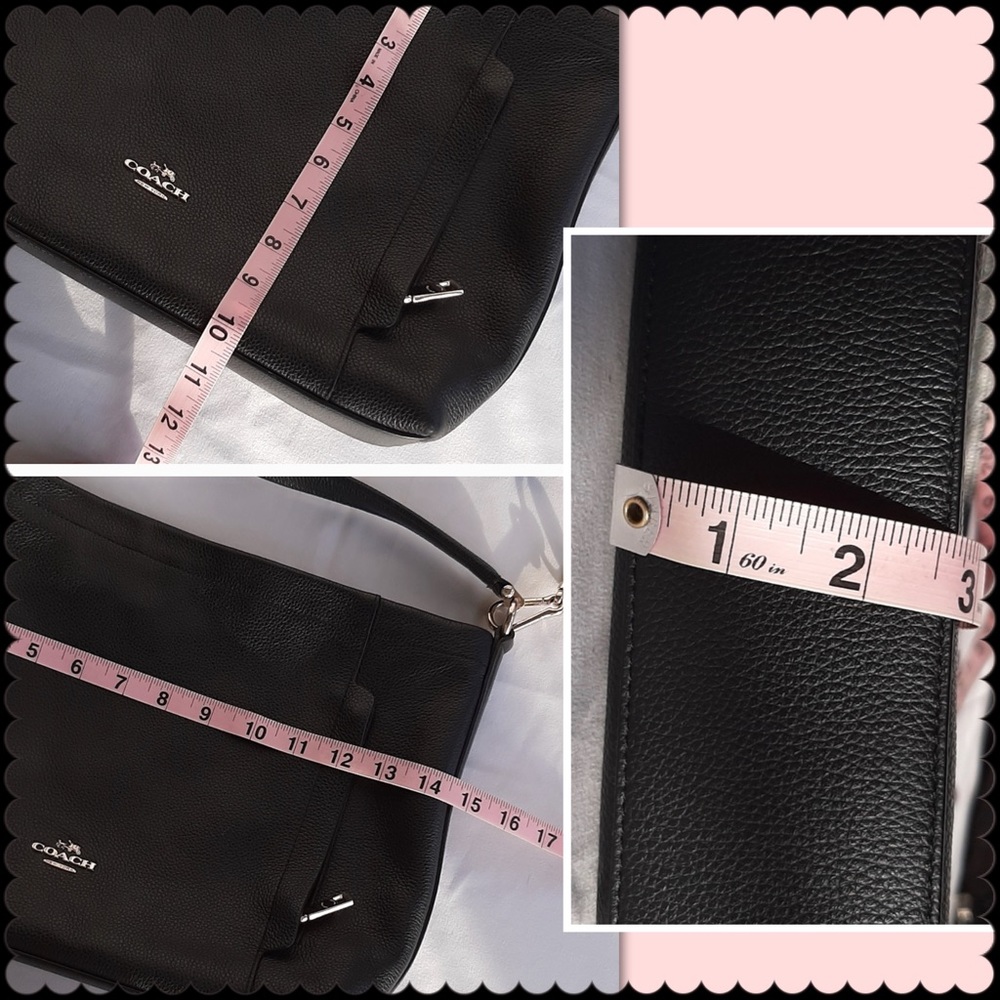 Coach Black Pebbled Leather Hobo Bag - Picture 7 of 15